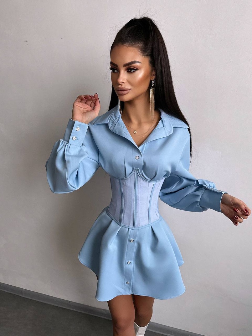 Приталена сорочка + корсет Приталена сорочка + корсет | PUSHKA SHOP