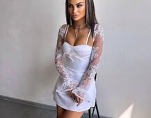 Атласна корсетна сукня-бюстьє + мереживне болеро | PUSHKA SHOP