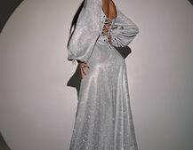 Сяючий комплект: корсет + спідниця максі з драпіруванням Сяючий комплект: корсет + спідниця максі з драпіруванням | PUSHKA SHOP