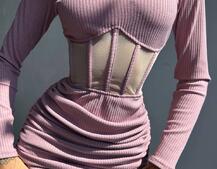 Сукня-міні  з елементами корсету  Довжину спідниці можна регулювати  | PUSHKA SHOP