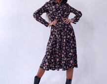 Цветочное платье-рубашка на пуговицах | PUSHKA SHOP