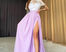 Платье-макси с кружевным верхом Платье-макси с кружевным верхом | PUSHKA SHOP