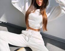 Базовий костюм на флісі з об'ємними капюшоном | PUSHKA SHOP