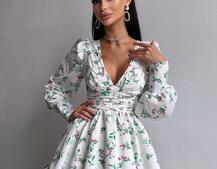 Сукня міні з пишною спідницею та драпіруванням на талії | PUSHKA SHOP