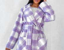 Кашемировое пальто в клетку на подкладке Кашемировое пальто в клетку на подкладке | PUSHKA SHOP