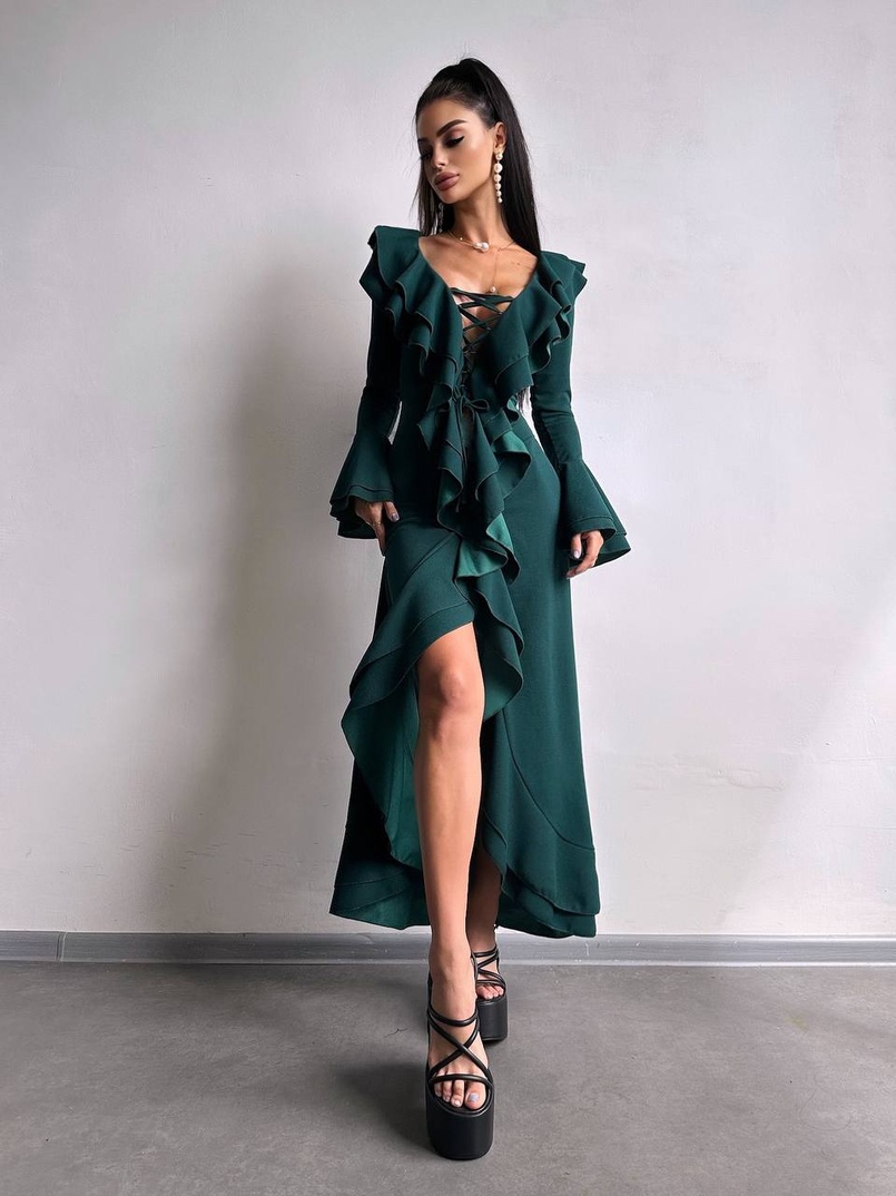 Сукня з воланами  | PUSHKA SHOP