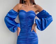 Атласна сукня з драпіруванням Атласна сукня з драпіруванням | PUSHKA SHOP