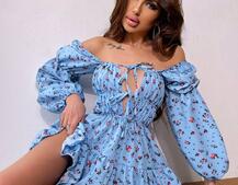 Сукня міні з квітковим принтом  Сукня міні з квітковим принтом  | PUSHKA SHOP