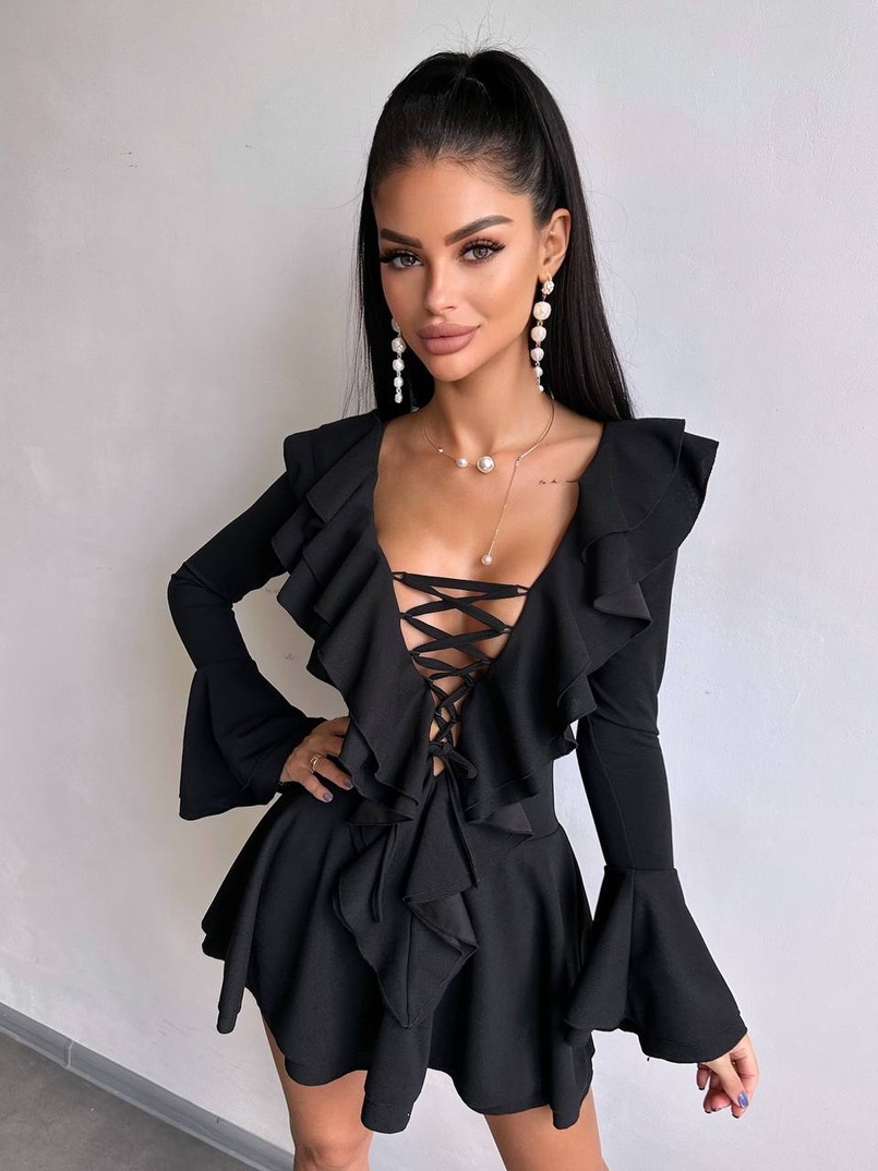 Сукня з з воланами на ґудзиках Сукня з з воланами на ґудзиках | PUSHKA SHOP