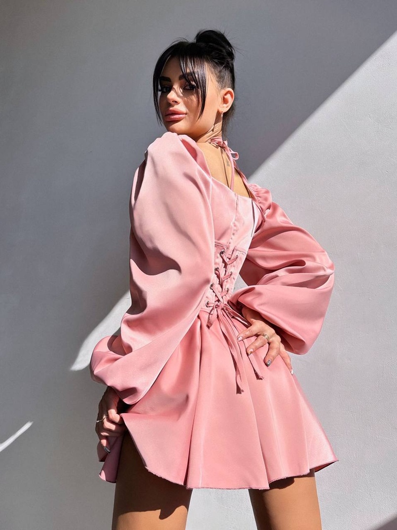 Сукня з корсетом, декорованим бахромою зі страз Ручна робота Сукня з корсетом, декорованим бахромою зі страз Ручна робота | PUSHKA SHOP