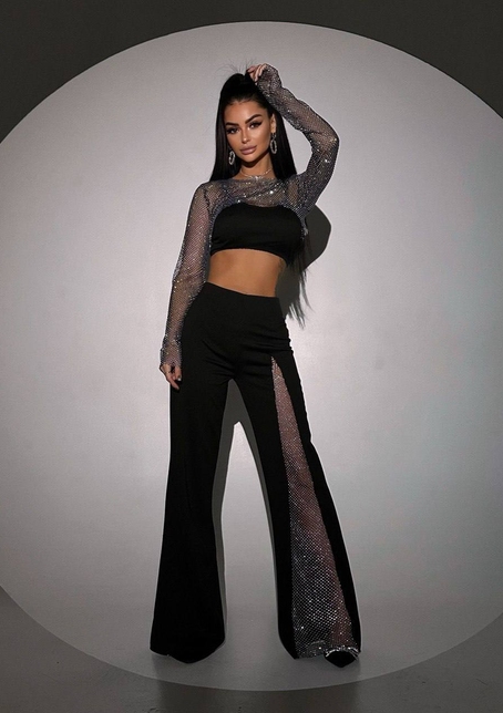 Комплект: сяючий топ + штани | PUSHKA SHOP