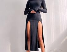 Сукня міді з розрізами | PUSHKA SHOP