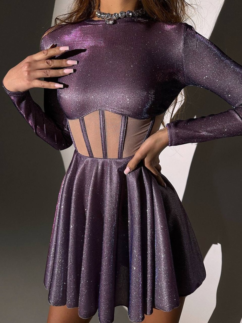 Блискуча корсетна сукня з пишною спідницею | PUSHKA SHOP