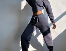 Комплект на флісі : худі з елементами корсету + штани  Комплект на флісі : худі з елементами корсету + штани  | PUSHKA SHOP