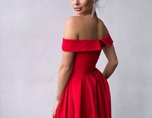 Сукня максі з відкритими плечима  | PUSHKA SHOP