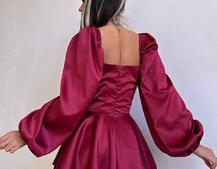 Атласна корсетна сукня бюстьє з пишною подвійною спідницею та об‘ємними рукавами Атласна корсетна сукня бюстьє з пишною подвійною спідницею та об‘ємними рукавами | PUSHKA SHOP