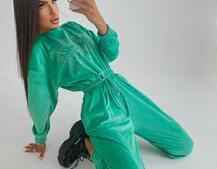 Плюшевый комбинезон, декорированный стразами  | PUSHKA SHOP