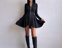 Сукня з пишною спідницею і поясом Сукня з пишною спідницею і поясом | PUSHKA SHOP