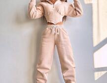 Комплект на флісі : худі з елементами корсету + штани  | PUSHKA SHOP