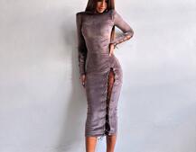 Оксамитова сукня міді зі шнурівкою Оксамитова сукня міді зі шнурівкою | PUSHKA SHOP