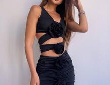 Комплект: топ та спідниця з трояндами Комплект: топ та спідниця з трояндами | PUSHKA SHOP