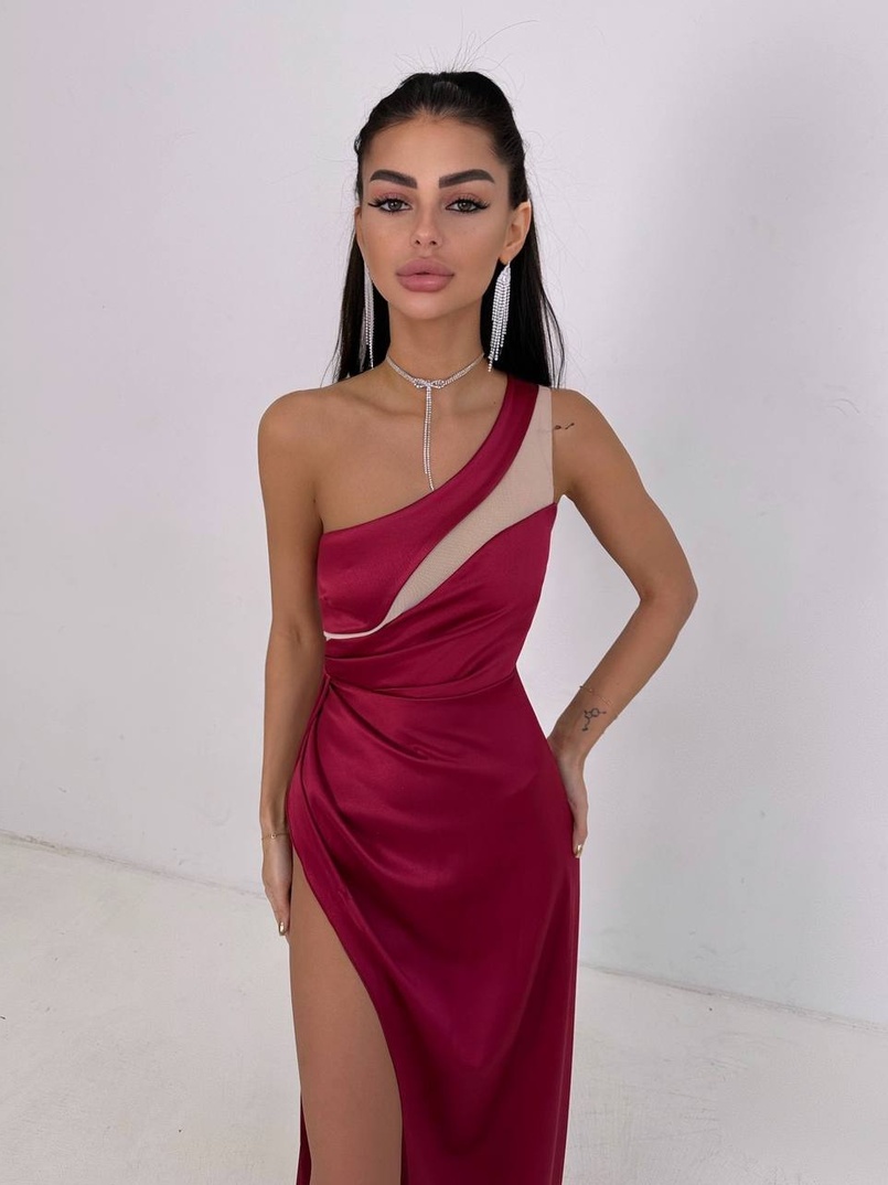 Атласна сукня максі  | PUSHKA SHOP