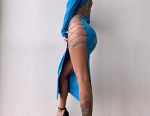 Сукня міді з підплічниками та шнурівкою Розмір вирізу можна регулювати шнурівкою | PUSHKA SHOP