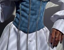 Приталена сорочка + корсет декорований камінцями Ручна робота Приталена сорочка + корсет декорований камінцями Ручна робота | PUSHKA SHOP