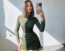 Сукня-міні  з елементами корсету  Довжину спідниці можна регулювати  | PUSHKA SHOP