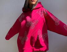 Трендове худі over size із сяючими стразами Трендове худі over size із сяючими стразами | PUSHKA SHOP