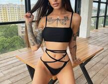 Купальник с завязками на талии с чашечками  | PUSHKA SHOP