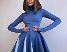 Сукня міні зі спідницею-сонцем  | PUSHKA SHOP