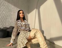 Сукня з квітковим принтом декорована мереживом    | PUSHKA SHOP