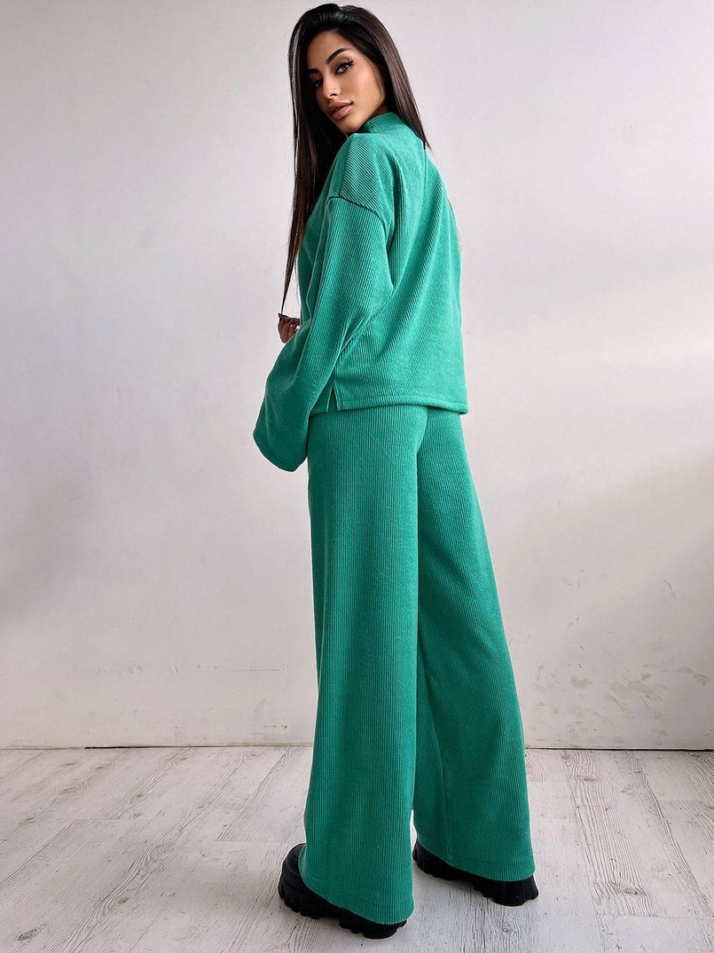 Повсякденний костюм із теплого трикотажу-рубчика | PUSHKA SHOP