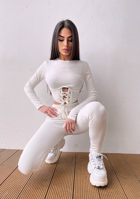 Трикотажний комплект: корсетний топ + легінси | PUSHKA SHOP