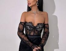 Мереживний комплект: корсет + спідниця   | PUSHKA SHOP