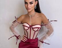 Атласний комплект: корсет + спідниця Атласний комплект: корсет + спідниця | PUSHKA SHOP