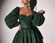 Сяюча корсетна сукня бюстьє з подвійною спідницею  | PUSHKA SHOP