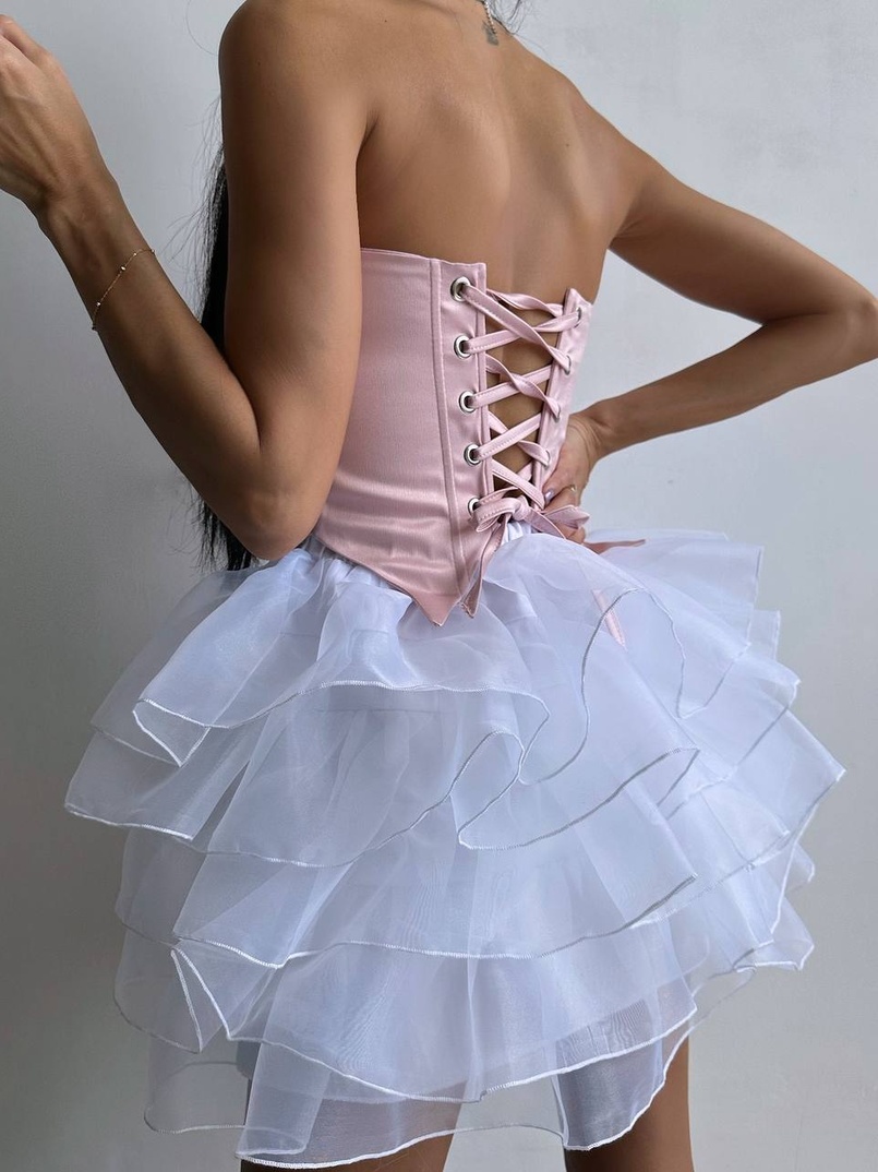 Комплект: корсет + пишна спідниця міні Комплект: корсет + пишна спідниця міні | PUSHKA SHOP