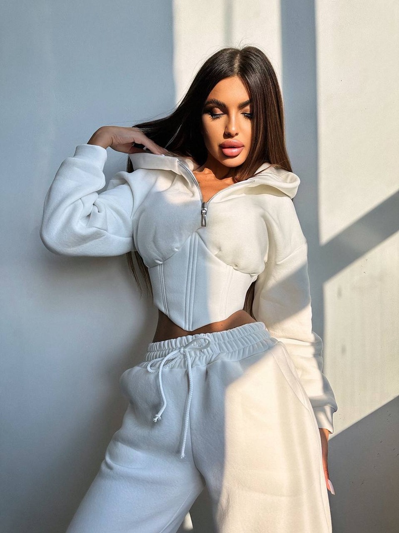 Комплект на флісі : худі з елементами корсету + штани Комплект на флісі : худі з елементами корсету + штани | PUSHKA SHOP