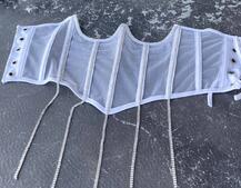 Корсет на кісточках зі шнурівкою, декорований стразами Ручна робота! | PUSHKA SHOP