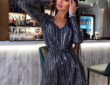 Блестящий комбинезон с пайетками  | PUSHKA SHOP