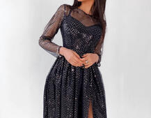 Блестящее платье-макси с голографическими блёстками Блестящее платье-макси с голографическими блёстками | PUSHKA SHOP