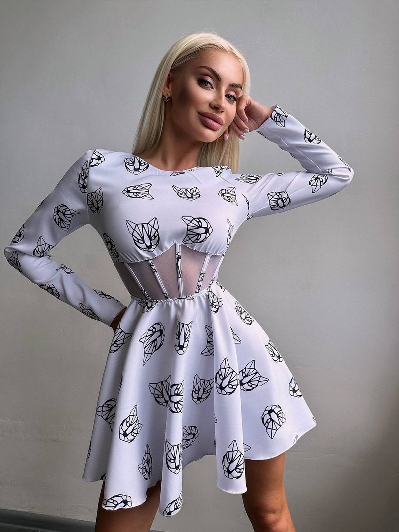 Корсетна сукня з принтом Корсетна сукня з принтом | PUSHKA SHOP