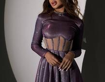 Блискуча корсетна сукня з пишною спідницею | PUSHKA SHOP