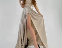 Платье-макси с кружевным верхом Платье-макси с кружевным верхом | PUSHKA SHOP