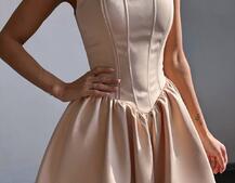 Атласна корсетна сукня міні  | PUSHKA SHOP