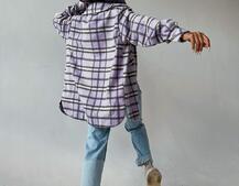 Кашемировая рубашка в клетку с капюшоном  Кашемировая рубашка в клетку с капюшоном  | PUSHKA SHOP