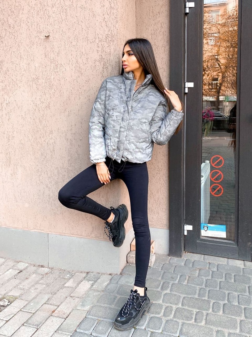 Рефлективный укорочённый зимний дутик Рефлективный укорочённый зимний дутик | PUSHKA SHOP