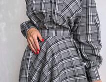 Комплект: сорочка + спідниця у клітинку Комплект: сорочка + спідниця у клітинку | PUSHKA SHOP